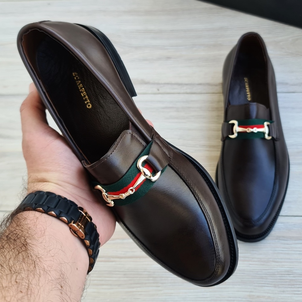Brown Men's Leather Loafers